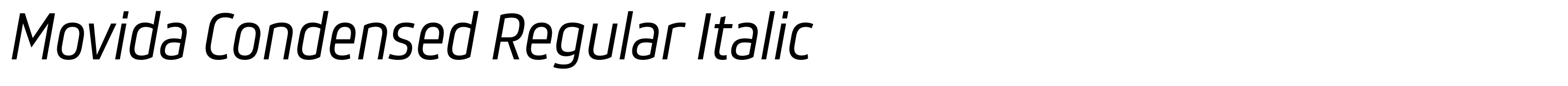 Movida Condensed Regular Italic
